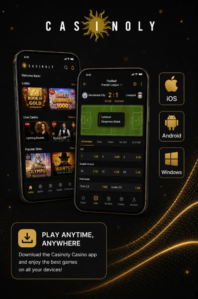 Casinoly Casino App für iOS, Android und Windows